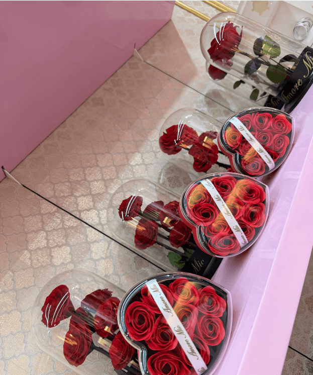 Corazón de rosas
