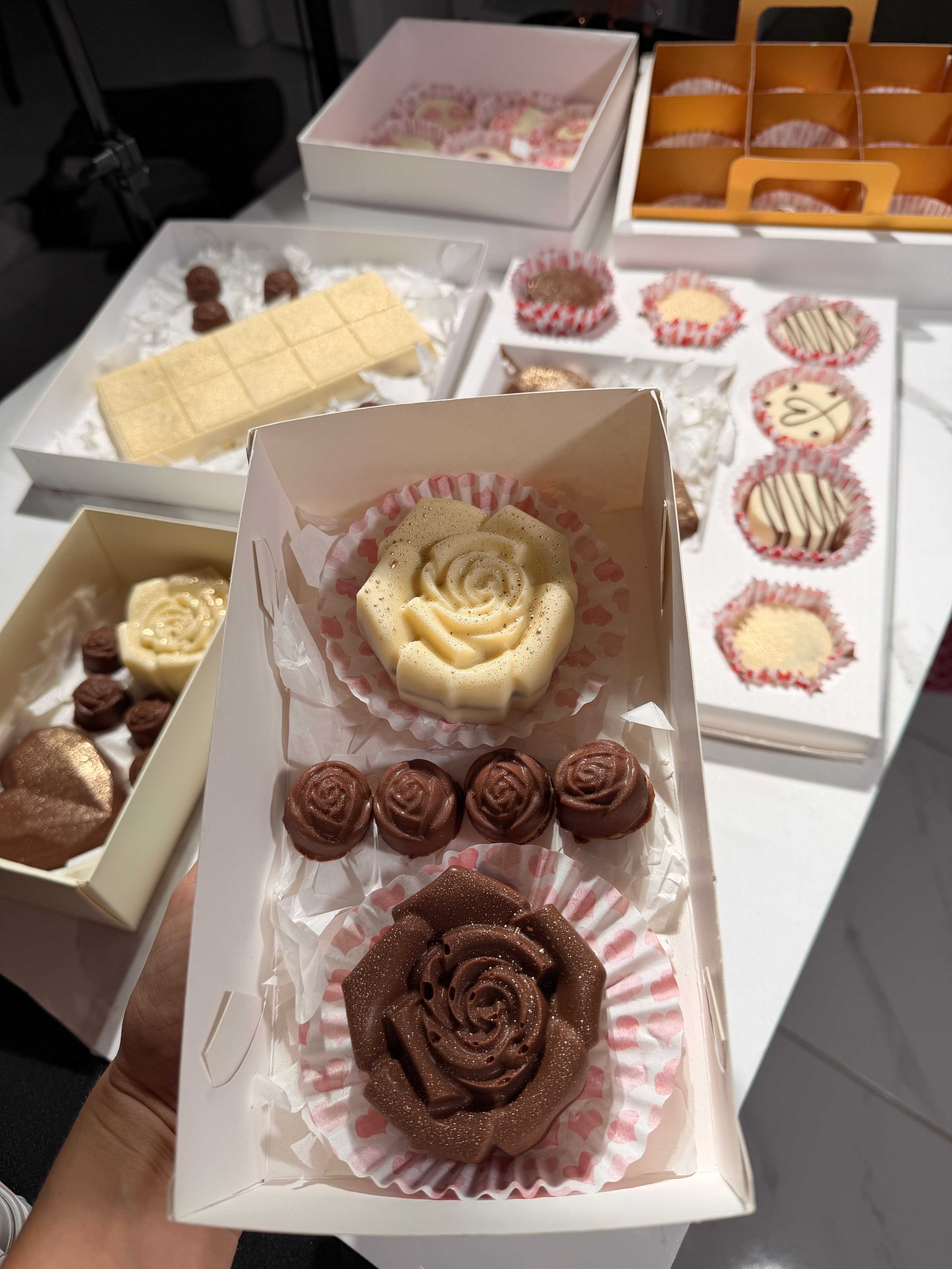 Rosas de chocolate