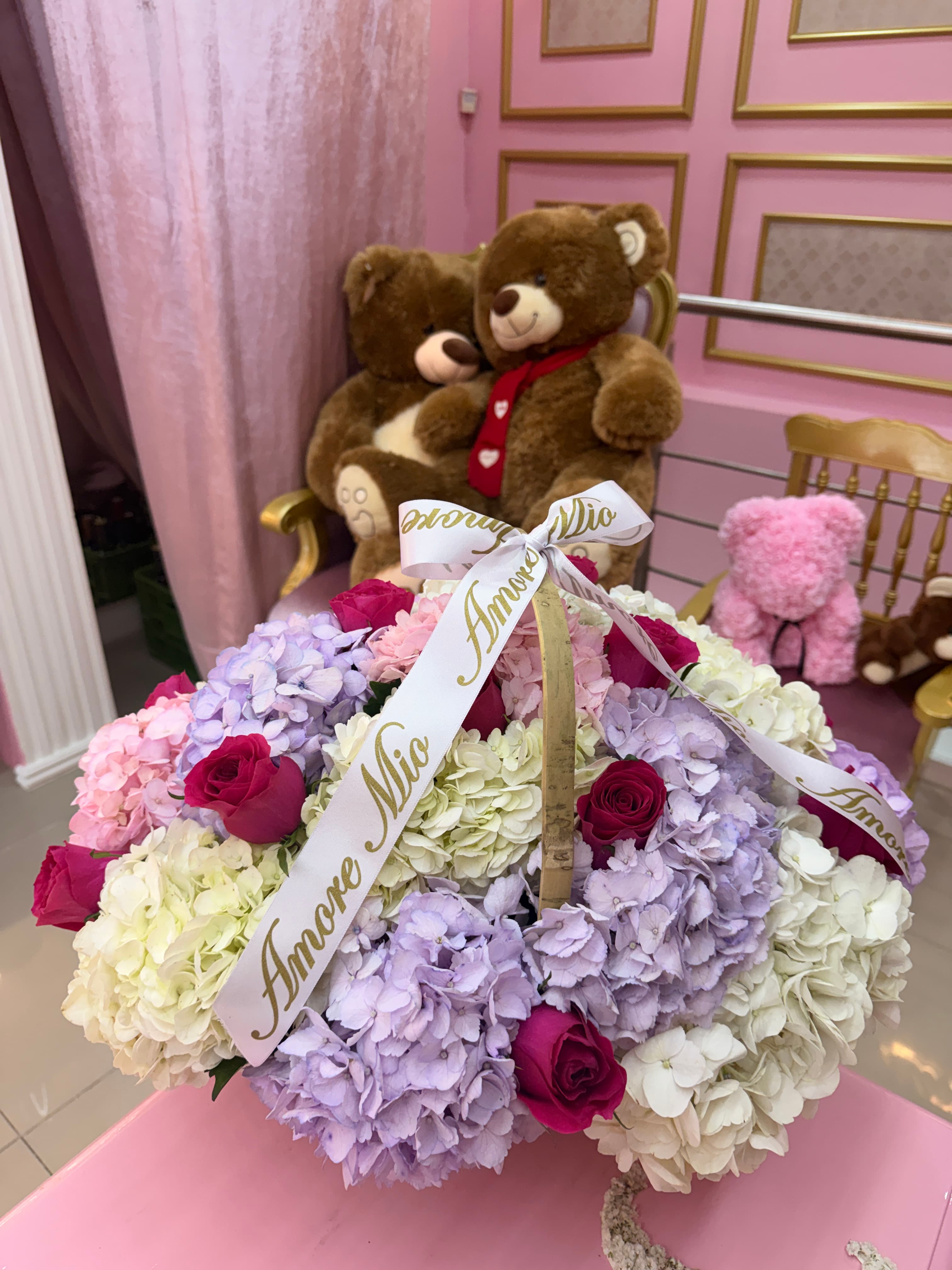 24 hortensias 24 rosas