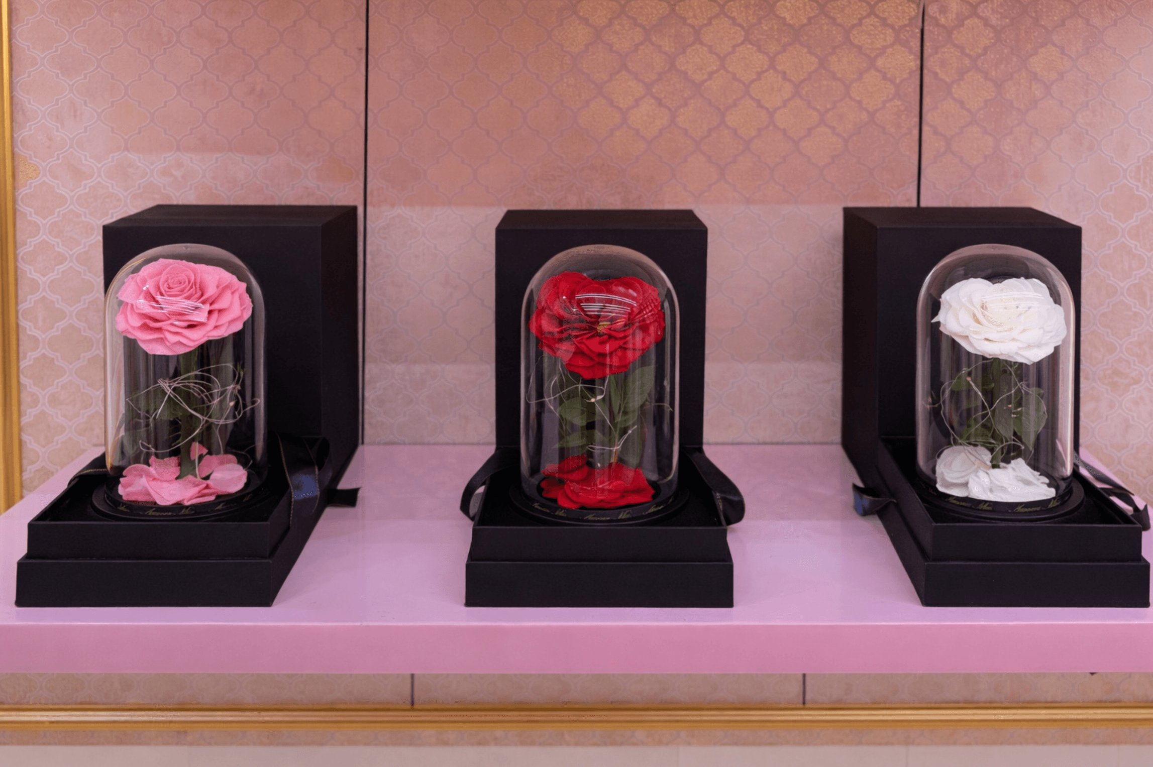 Rosa eterna en forma de corazón